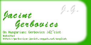 jacint gerbovics business card